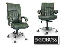 Офисное массажное кресло EGO BOSS EG1001 Малахит в комплектации ELITE натуральная кожа - магазин СпортДоставка. Спортивные товары интернет магазин в Пензе 