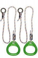 Детские гимнастические кольца треугольные  для ДСК зеленые КГ02В - магазин СпортДоставка. Спортивные товары интернет магазин в Пензе 
