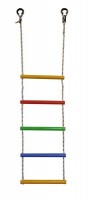 Детская веревочная лестница для ДСК 5 перекладин цвет радуга ЛВ5-3В - магазин СпортДоставка. Спортивные товары интернет магазин в Пензе 