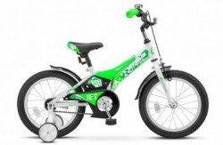 Детский велосипед Stels Jet 16" Z010 зеленый белый - магазин СпортДоставка. Спортивные товары интернет магазин в Пензе 