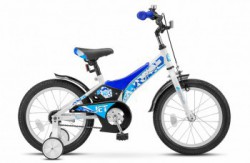 Детский велосипед Stels Jet 16" Z010 синий белый - магазин СпортДоставка. Спортивные товары интернет магазин в Пензе 